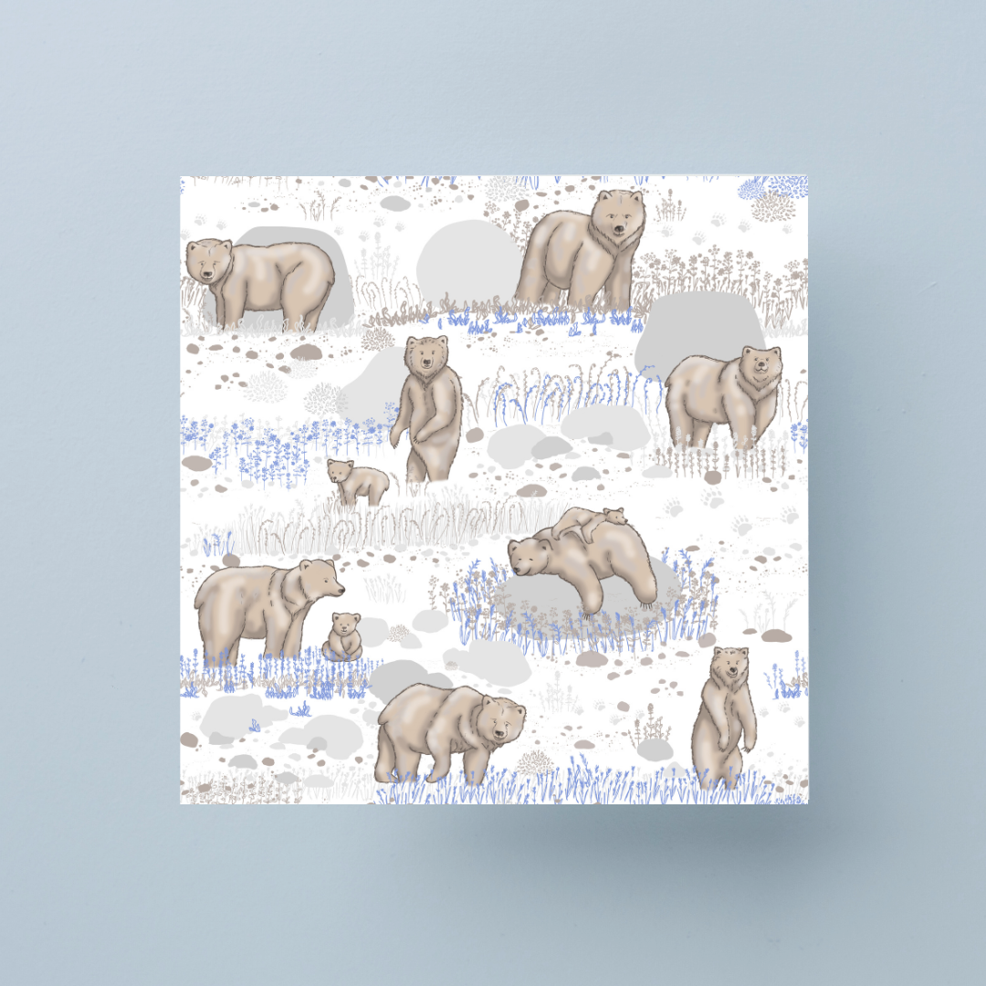 Image of Bear Meadow Greeting Card, created by Morwenna Sanders for Verbena Wave