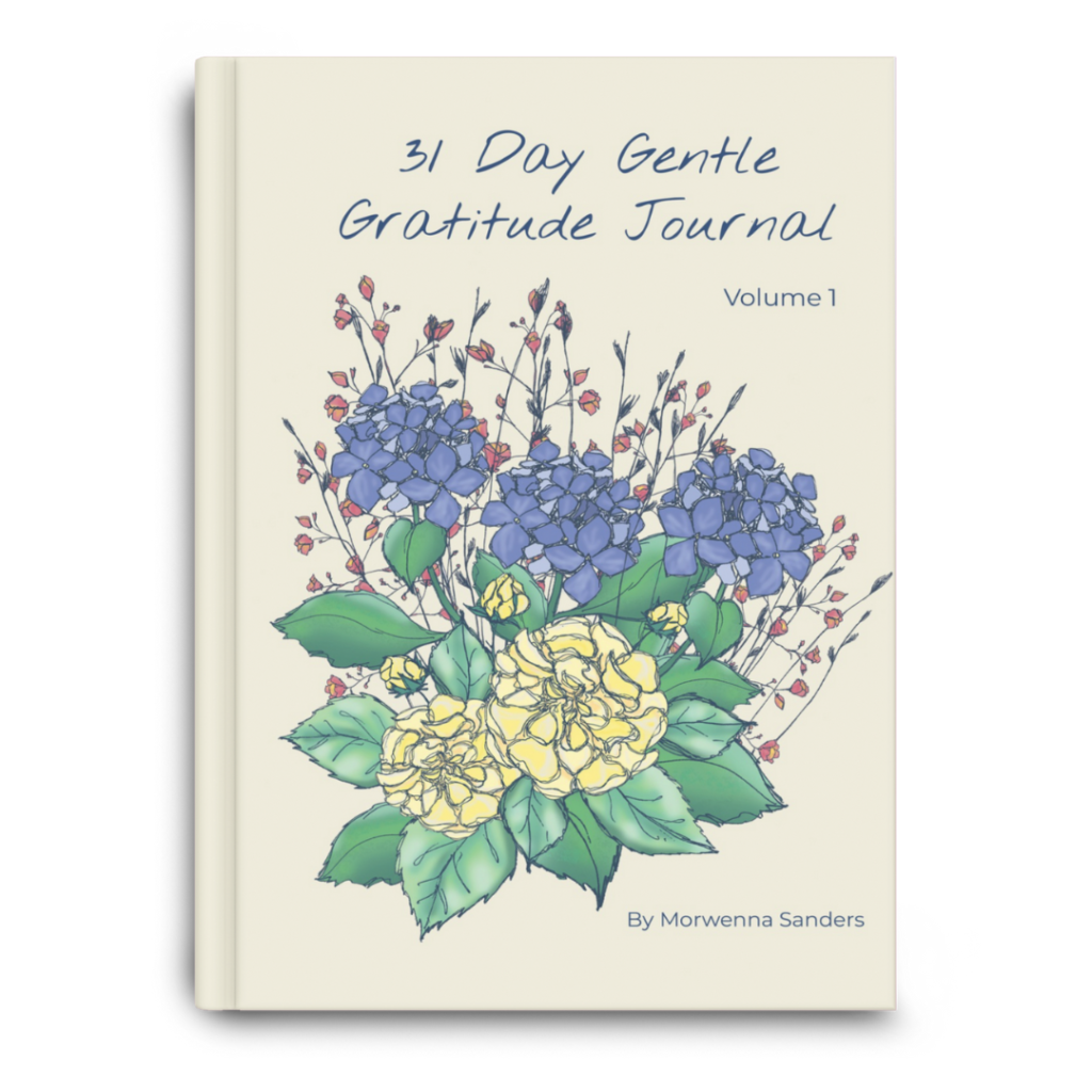Image of hardback copy of 31 Day Gentle Gratitude Journal - Volume 1 by Morwenna Sanders