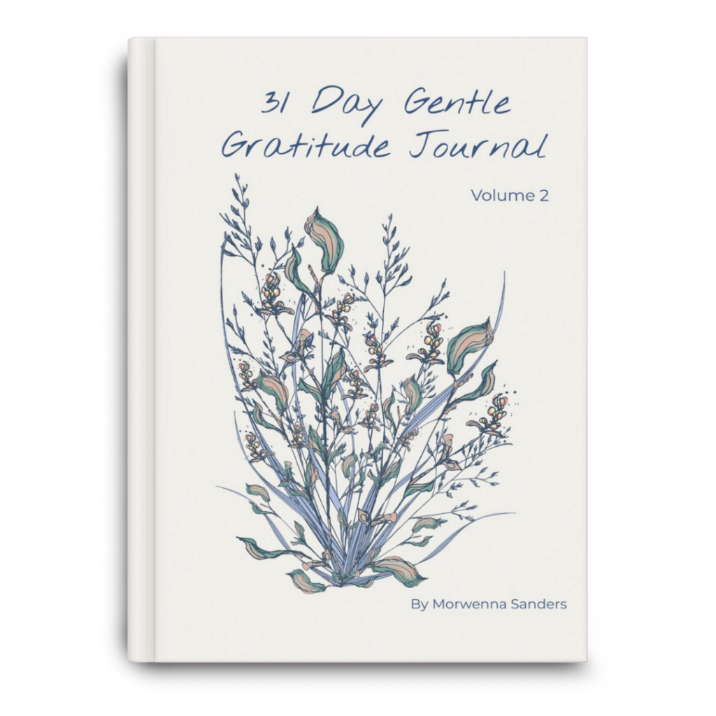 Image of hardback copy of 31 Day Gentle Gratitude Journal - Volume 2 by Morwenna Sanders